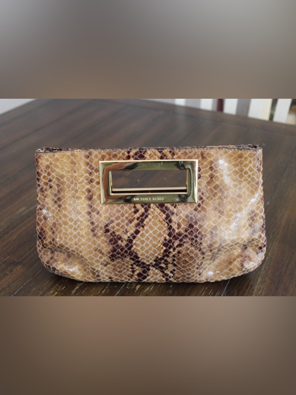 Michael Kors Berkely clutch bag Genuine leather